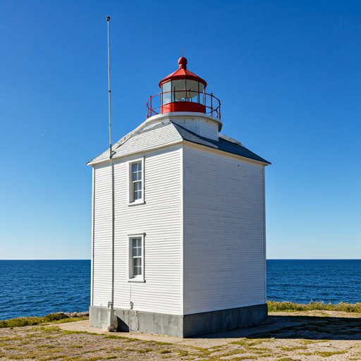 Old lighthouse building coastal