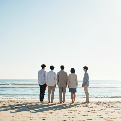 Group of people on a beach